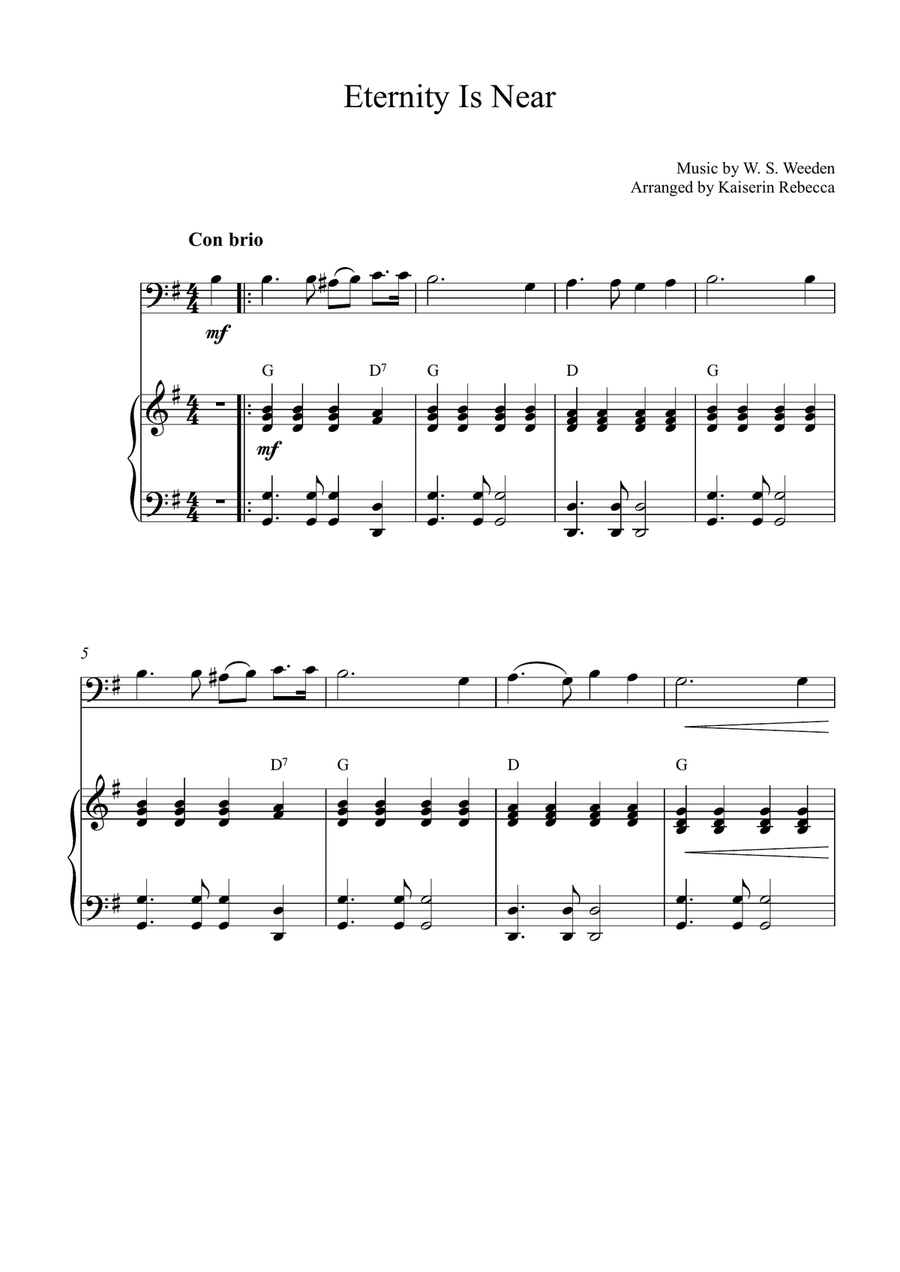 Eternity Is Near Eternity Is Near Piano scores gallery preview page 1