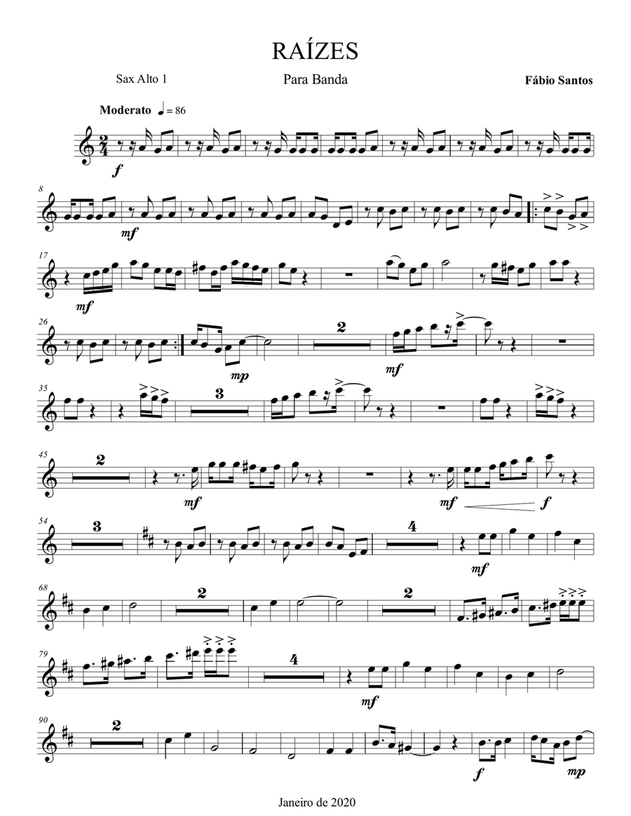 RAIZES (ESSENCE) RAIZES (ESSENCE) Concert Band scores gallery preview page 1
