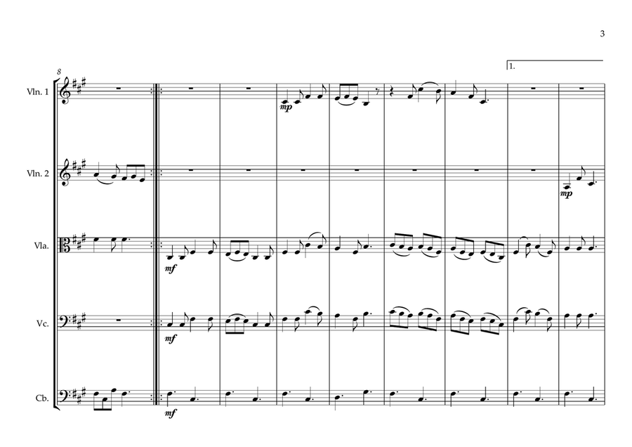 Nepalese National Anthem for String Orchestra String Orchestra scores gallery preview page 3