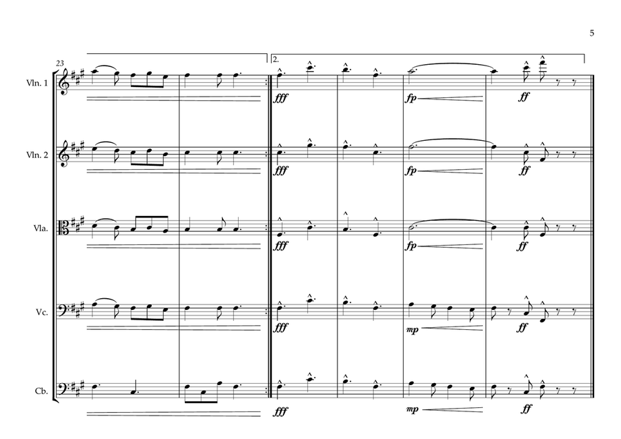 Nepalese National Anthem for String Orchestra String Orchestra scores gallery preview page 5