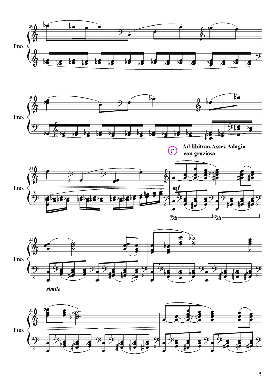 Bursting Out Part 1 [Light Up My Fire] Piano Solo scores gallery preview page 5