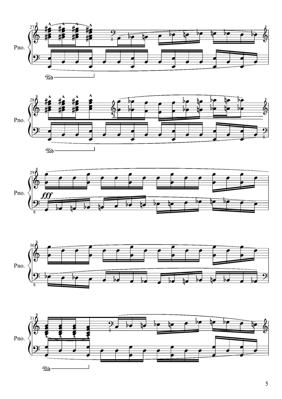 Bursting Out Part 3 [Holy Baptism] Piano Solo scores gallery preview page 5