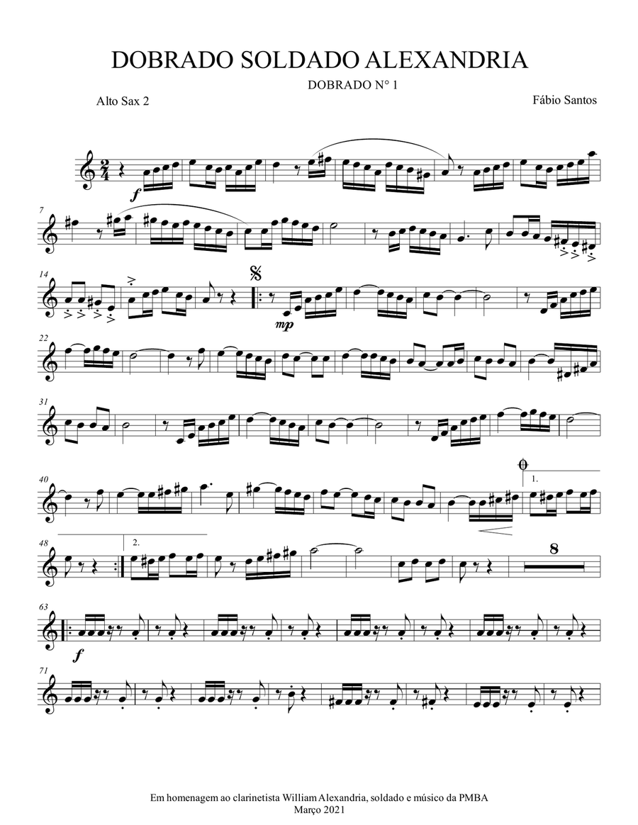 Dobrado Soldado Alexandria Marching Band scores gallery preview page 3