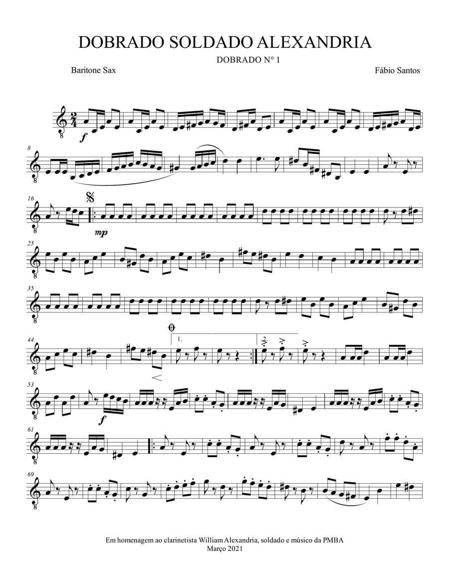 Dobrado Soldado Alexandria Marching Band scores gallery preview page 5