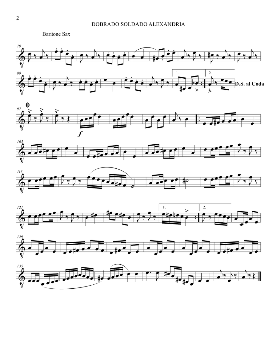 Dobrado Soldado Alexandria Marching Band scores gallery preview page 6