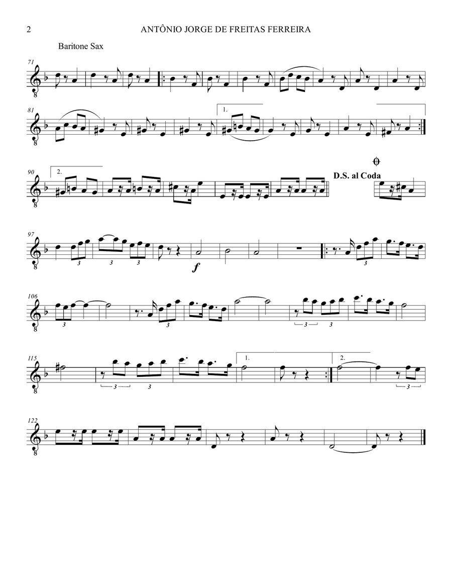 Dobrado Antônio Jorge de Freitas Ferreira Marching Band scores gallery preview page 6