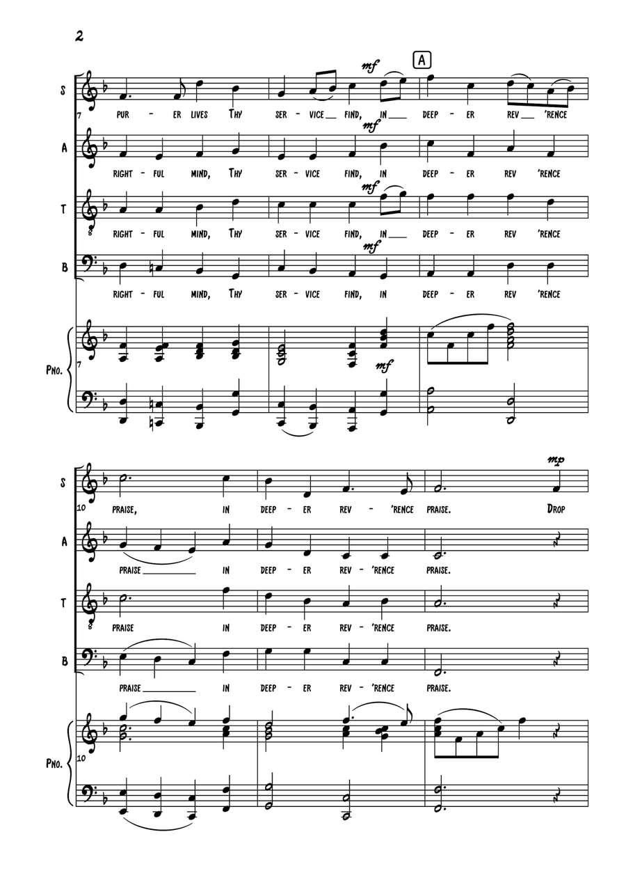 Dear Lord and Father of Mankind 4-Part scores gallery preview page 3