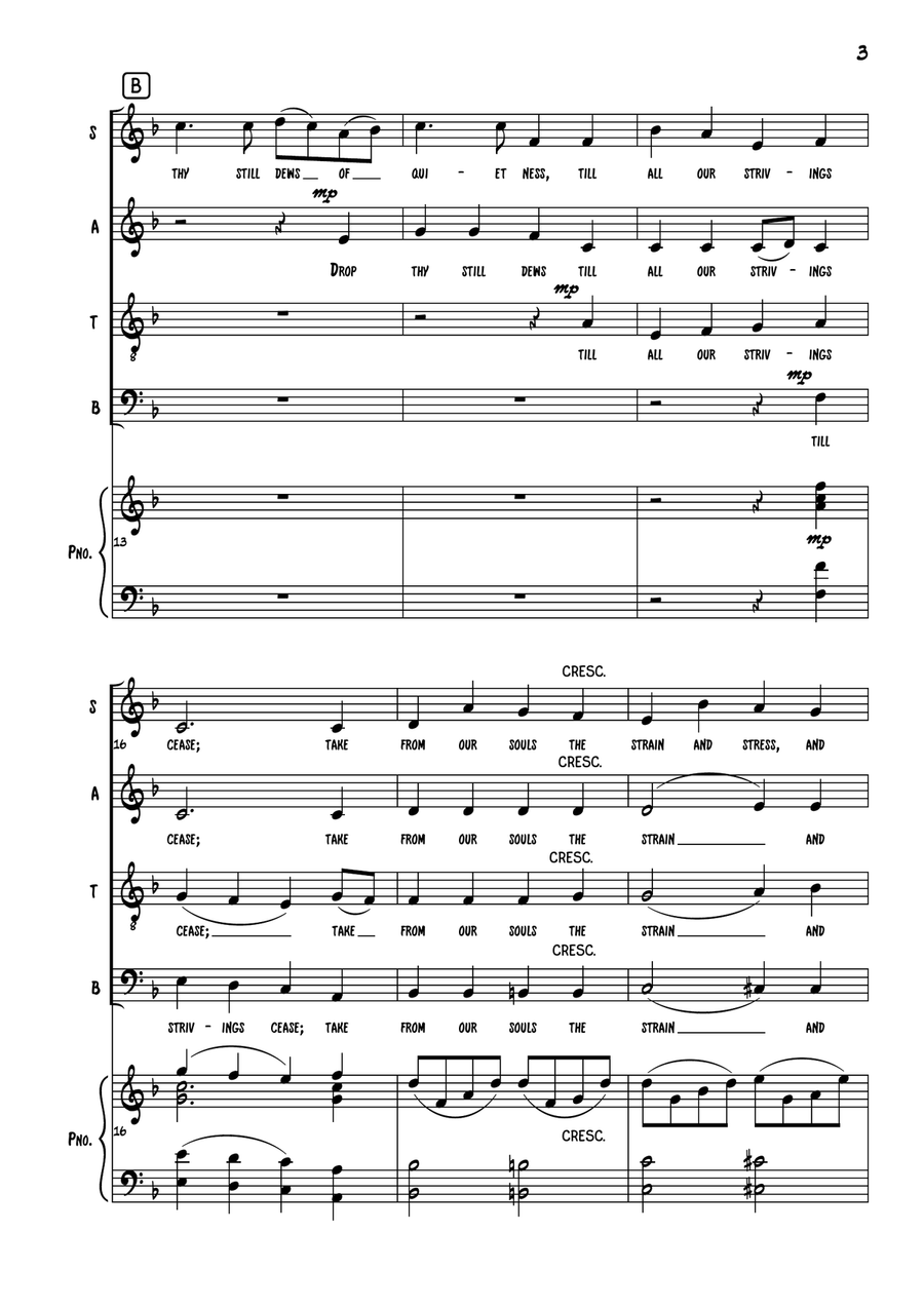 Dear Lord and Father of Mankind 4-Part scores gallery preview page 4