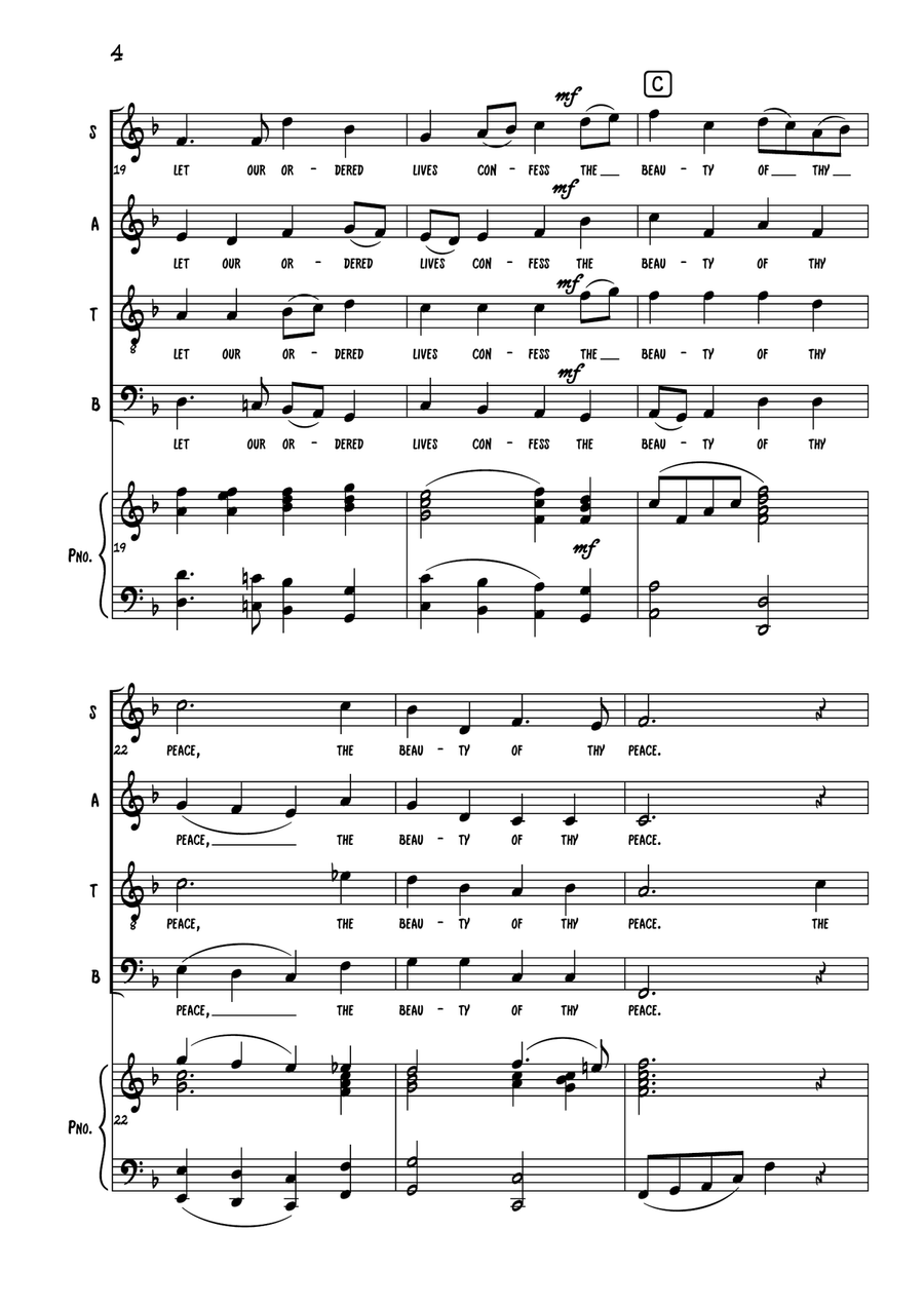 Dear Lord and Father of Mankind 4-Part scores gallery preview page 5