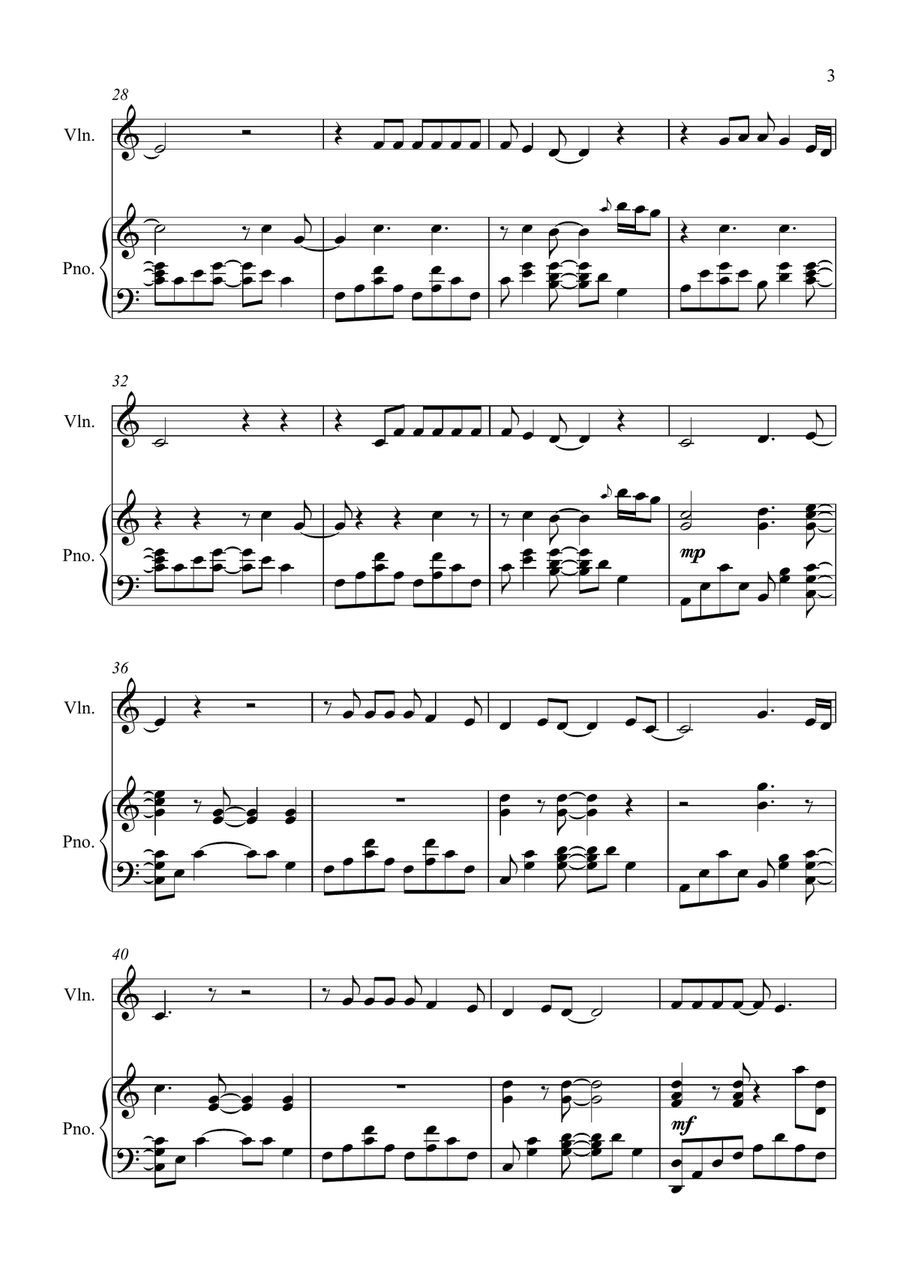 Shallow Shallow Violin Solo scores gallery preview page 3