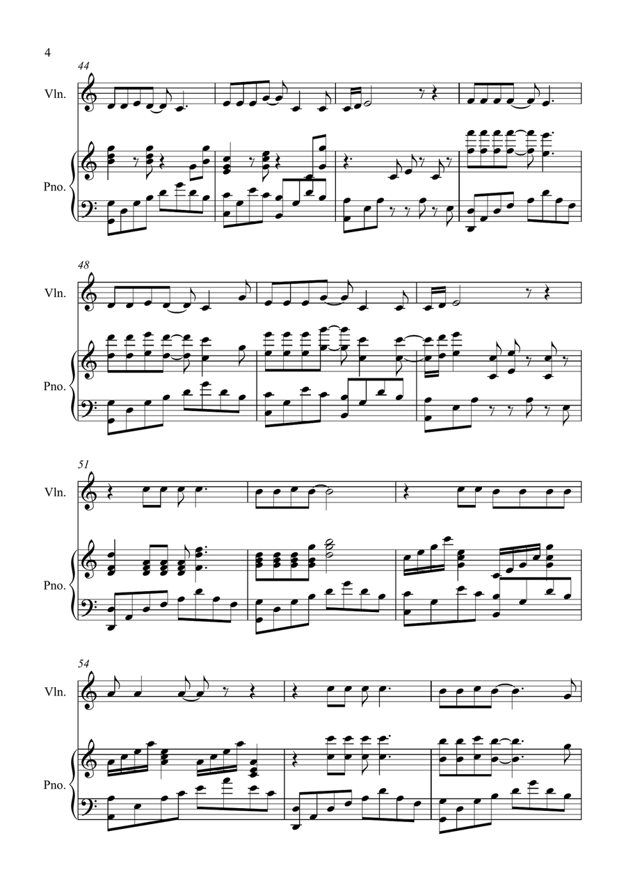 Shallow Shallow Violin Solo scores gallery preview page 4