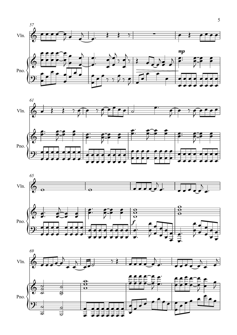Shallow Shallow Violin Solo scores gallery preview page 5