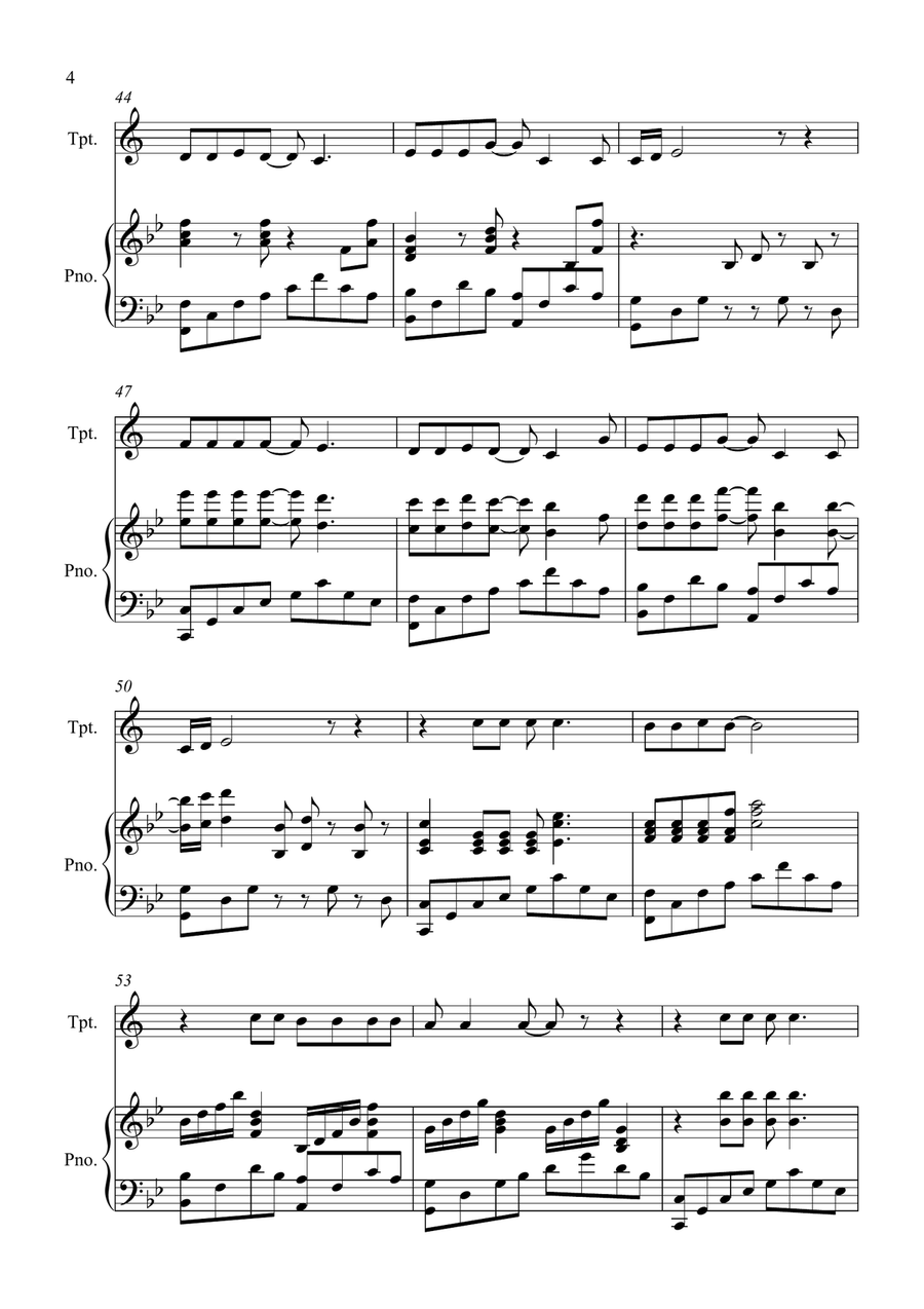 Shallow Shallow Trumpet Solo scores gallery preview page 4