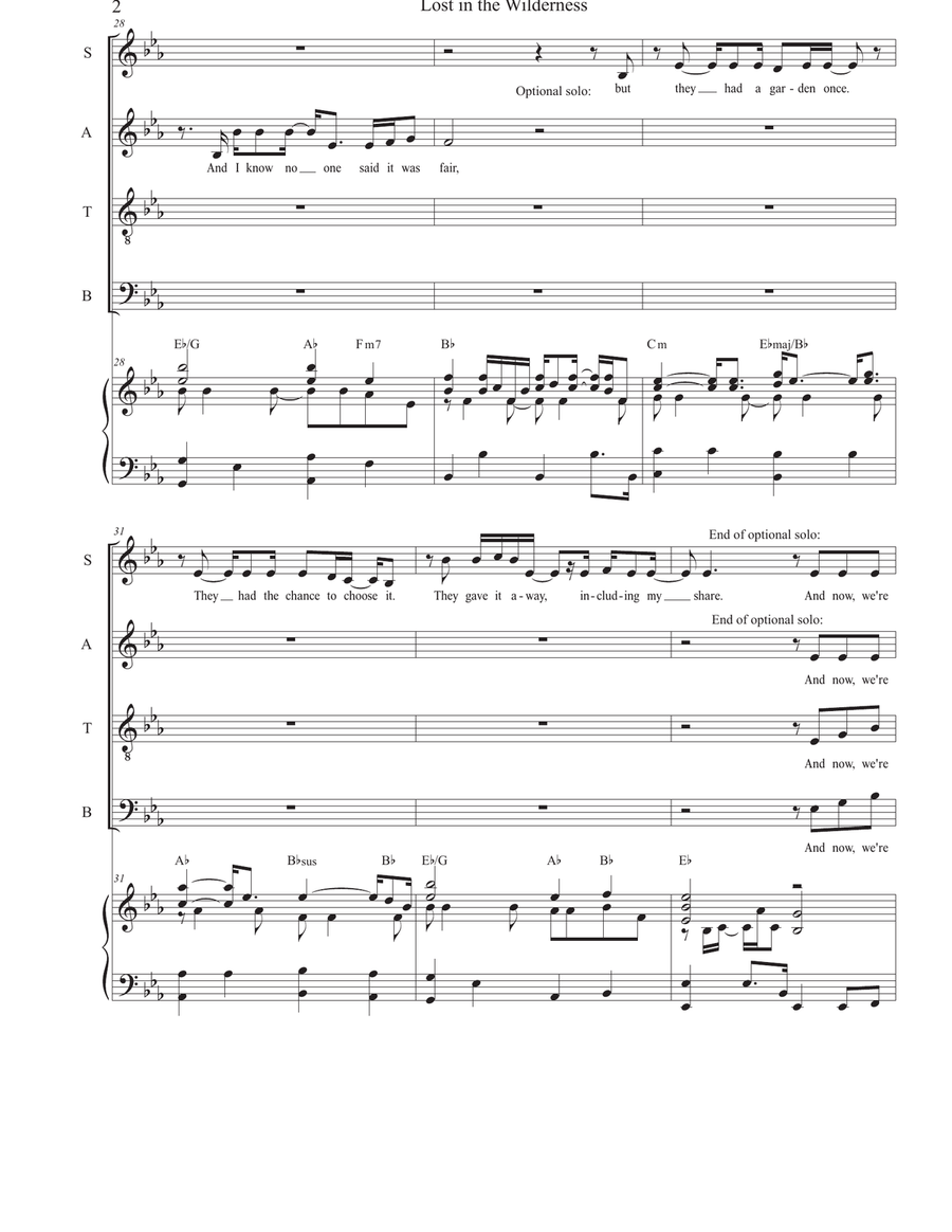 Lost In The Wilderness Lost In The Wilderness 4-Part scores gallery preview page 2