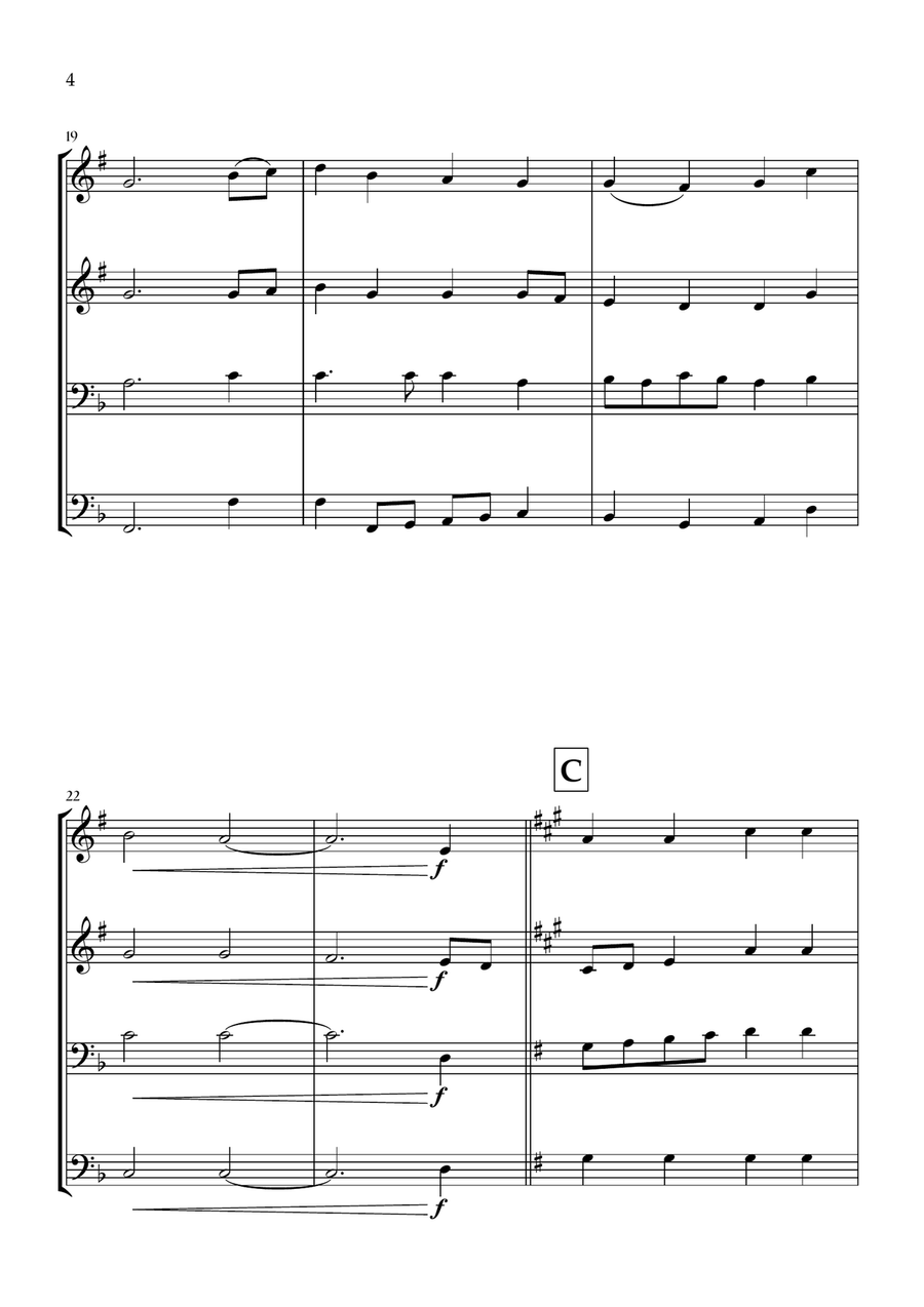 All Hail the Power of Jesus' Name (Brass Quartet) Brass Quartet scores gallery preview page 4