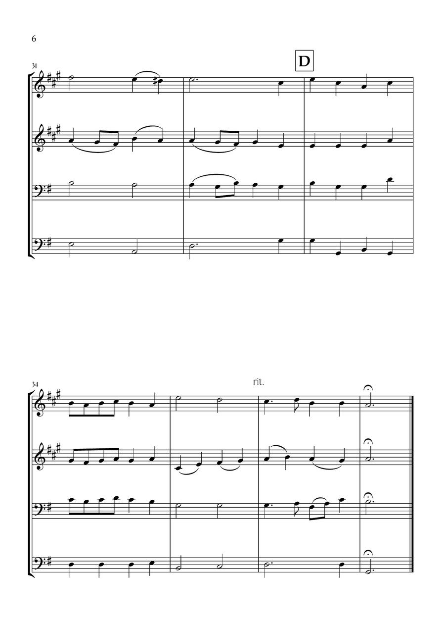 All Hail the Power of Jesus' Name (Brass Quartet) Brass Quartet scores gallery preview page 6