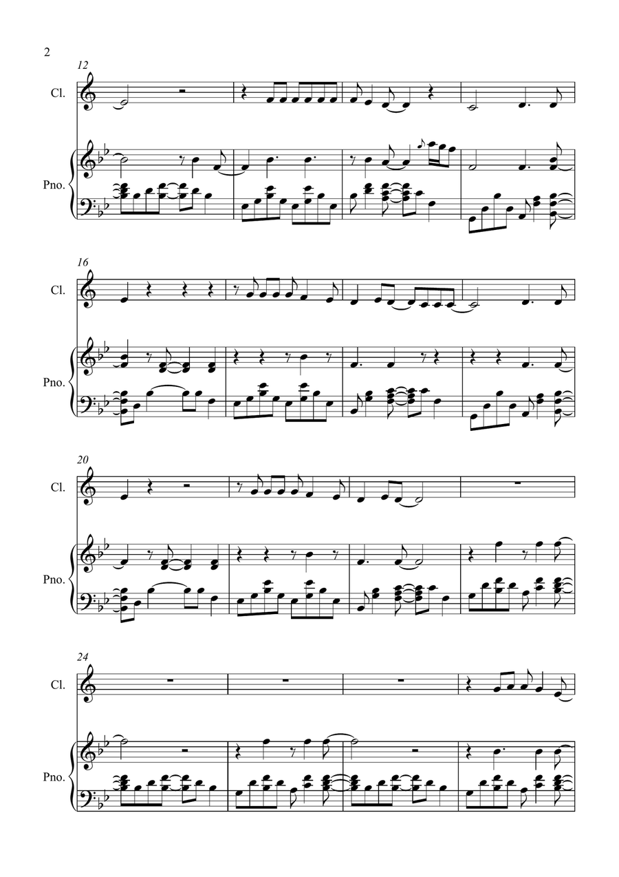 Shallow Shallow Clarinet Solo scores gallery preview page 2