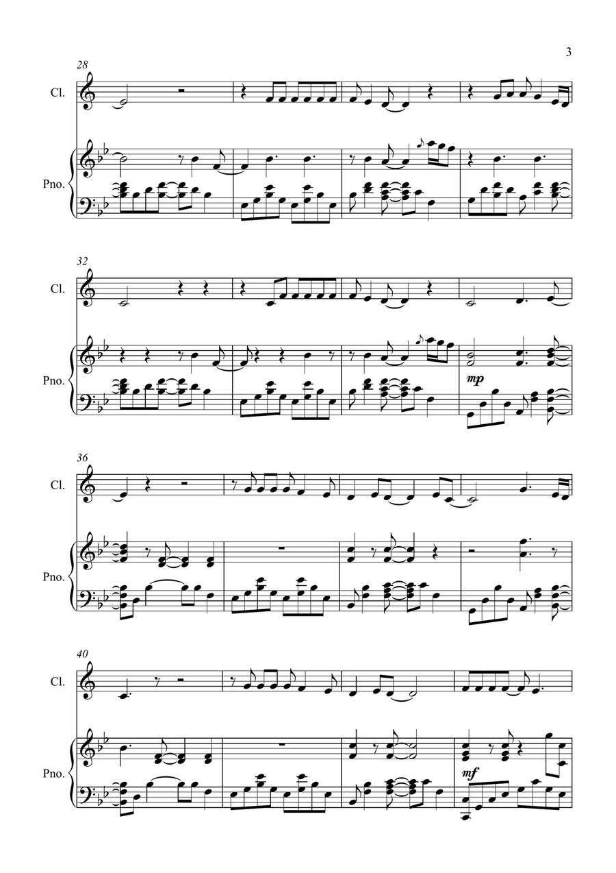 Shallow Shallow Clarinet Solo scores gallery preview page 3
