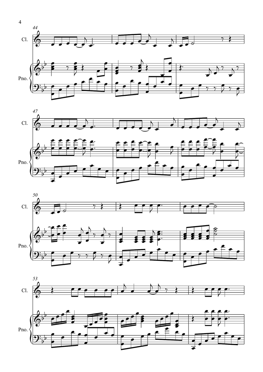 Shallow Shallow Clarinet Solo scores gallery preview page 4