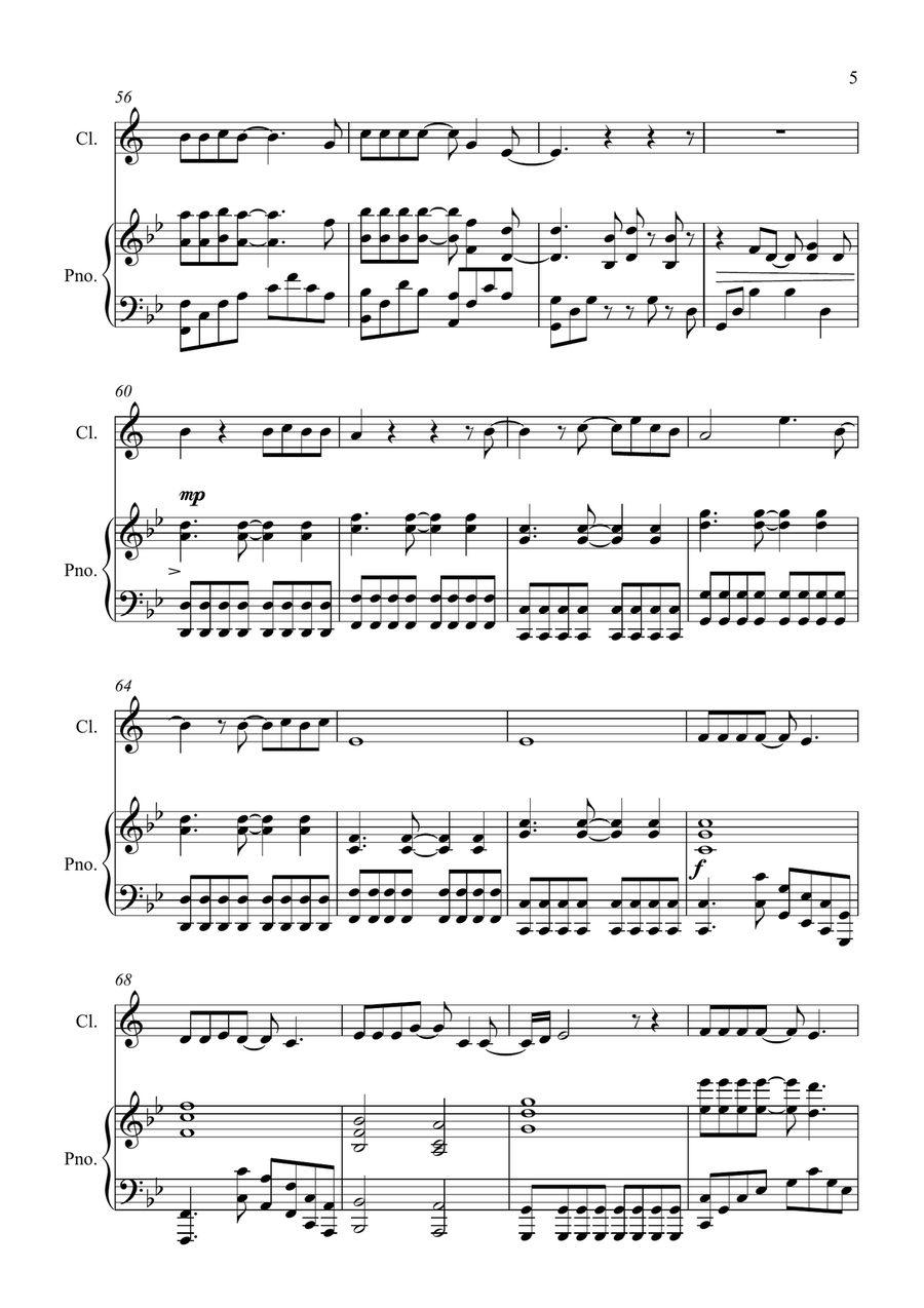 Shallow Shallow Clarinet Solo scores gallery preview page 5