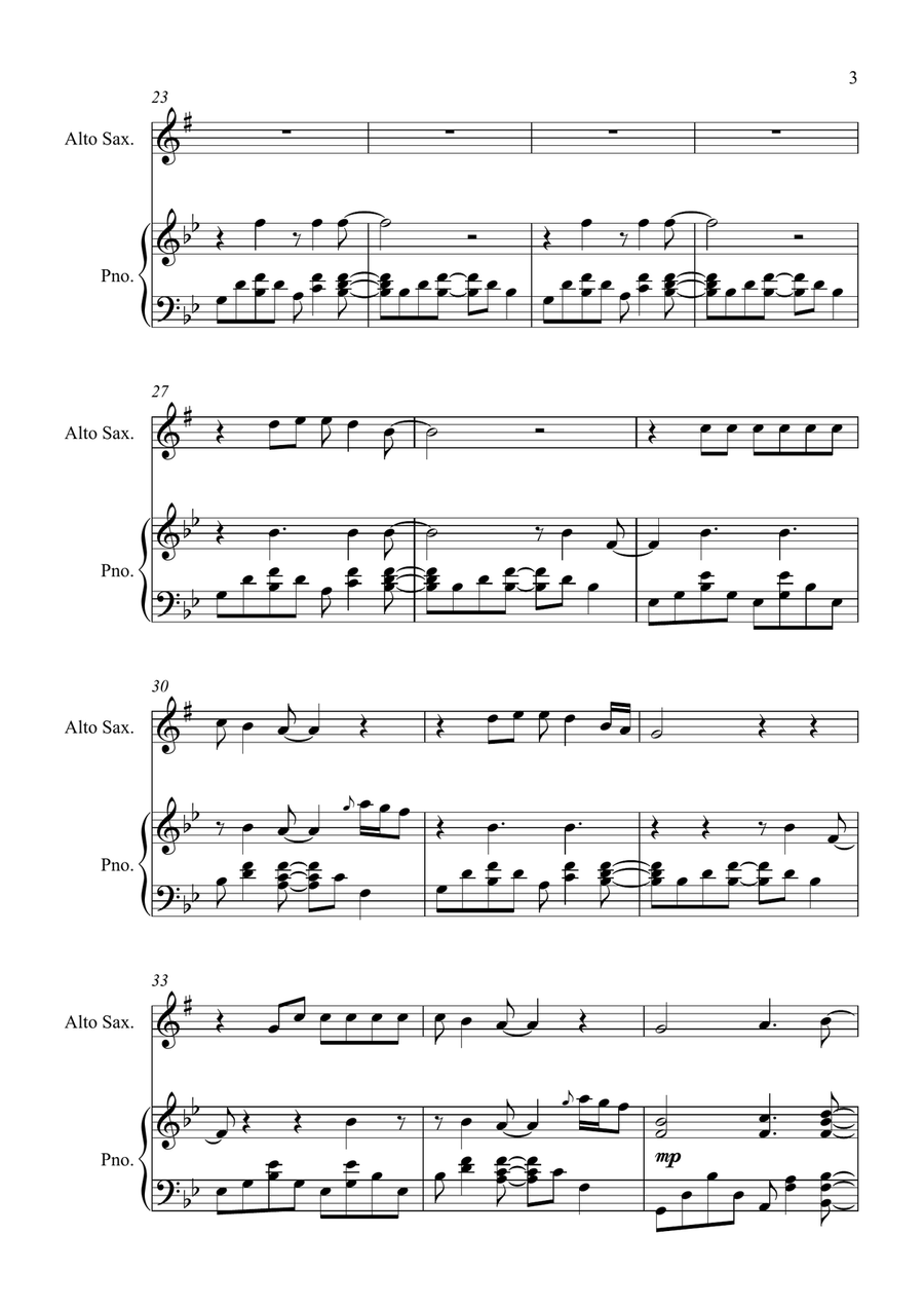 Shallow Shallow Alto Saxophone scores gallery preview page 3