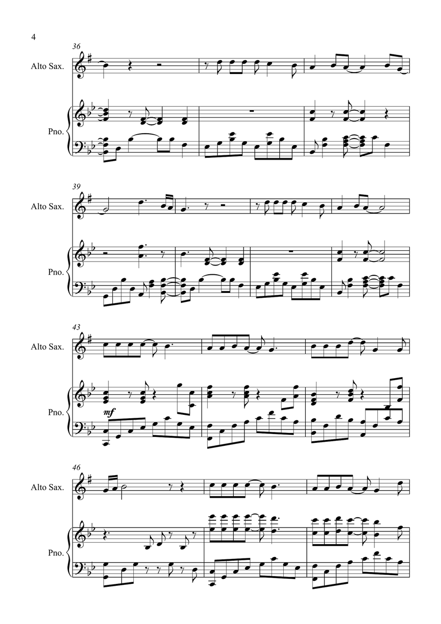 Shallow Shallow Alto Saxophone scores gallery preview page 4