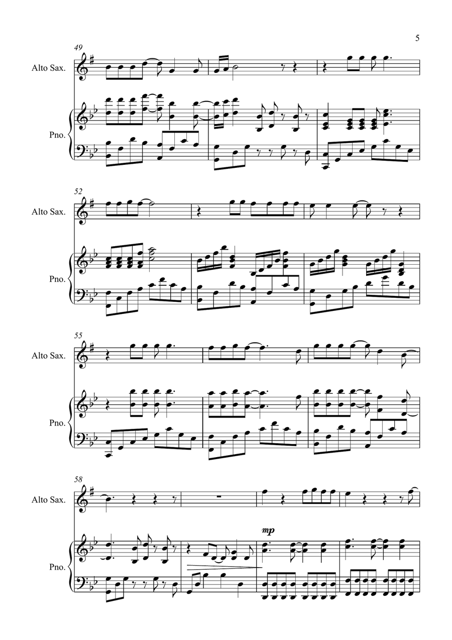 Shallow Shallow Alto Saxophone scores gallery preview page 5