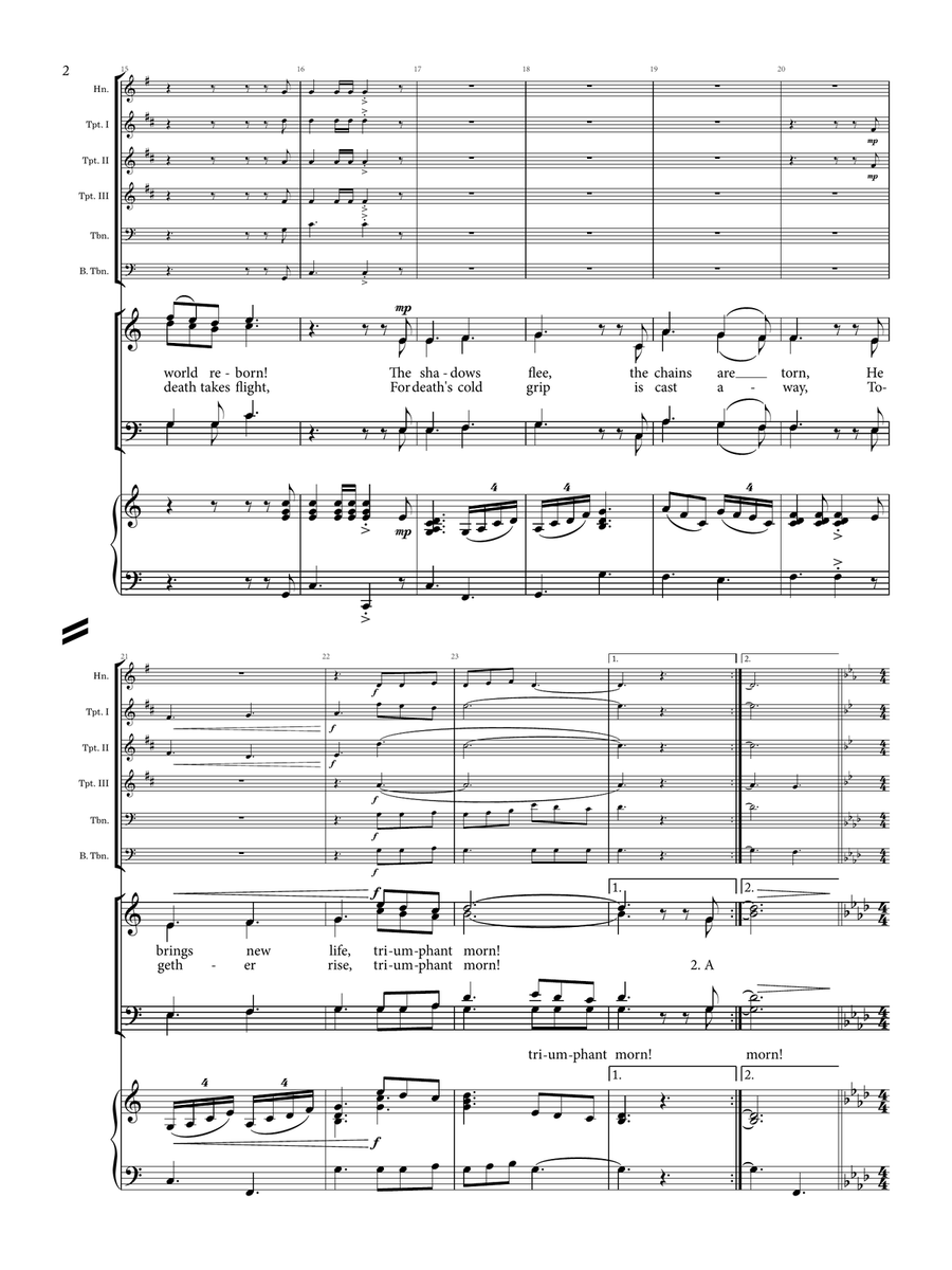 Triumphant Morn SCORE AND PARTS Brass Ensemble scores gallery preview page 4