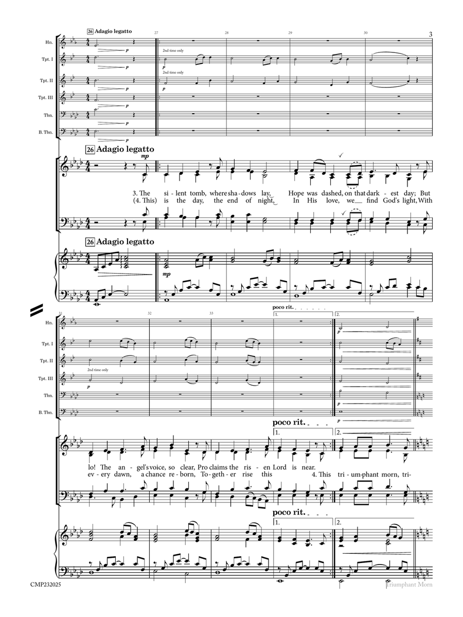 Triumphant Morn SCORE AND PARTS Brass Ensemble scores gallery preview page 5