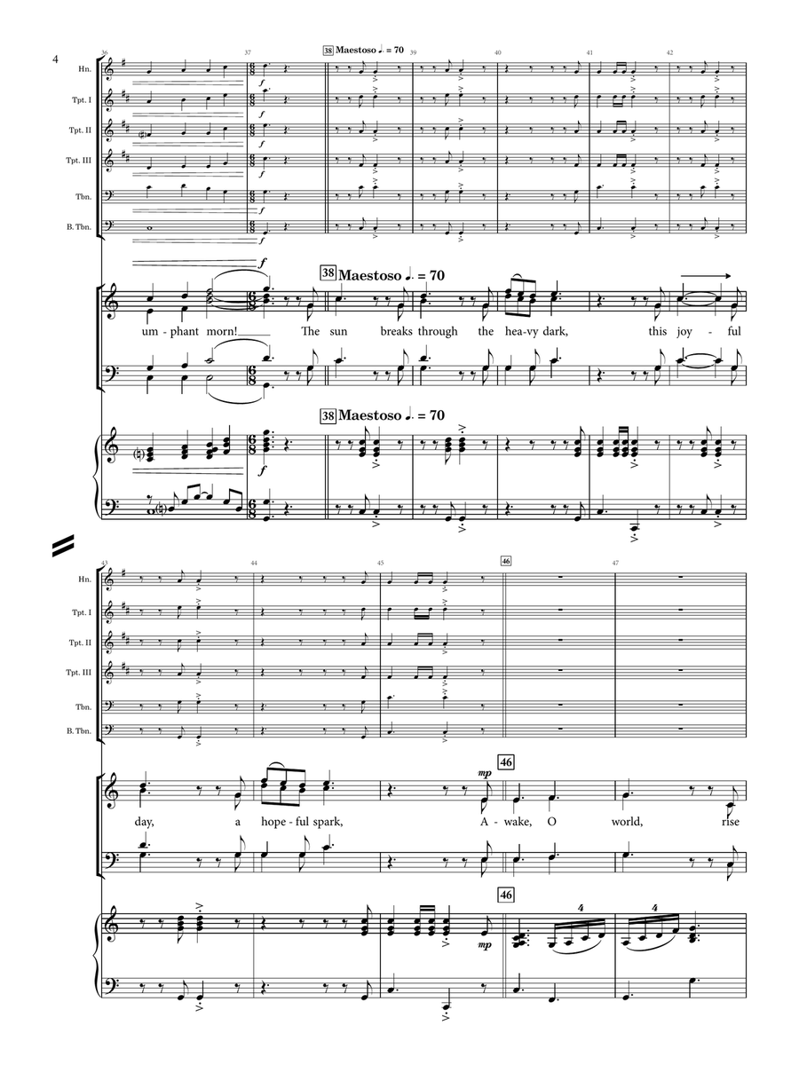 Triumphant Morn SCORE AND PARTS Brass Ensemble scores gallery preview page 6