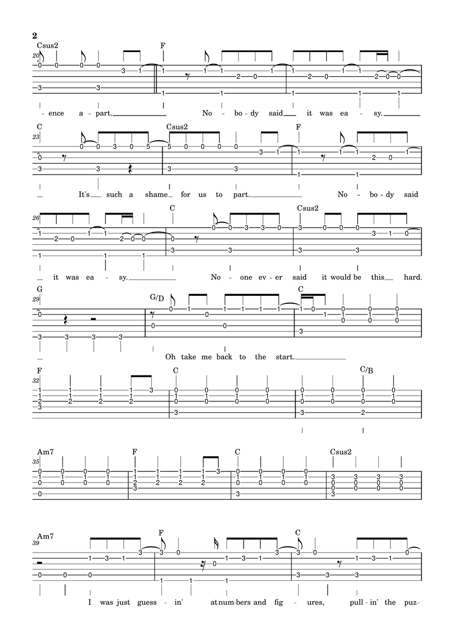 The Scientist Acoustic Guitar scores gallery preview page 2