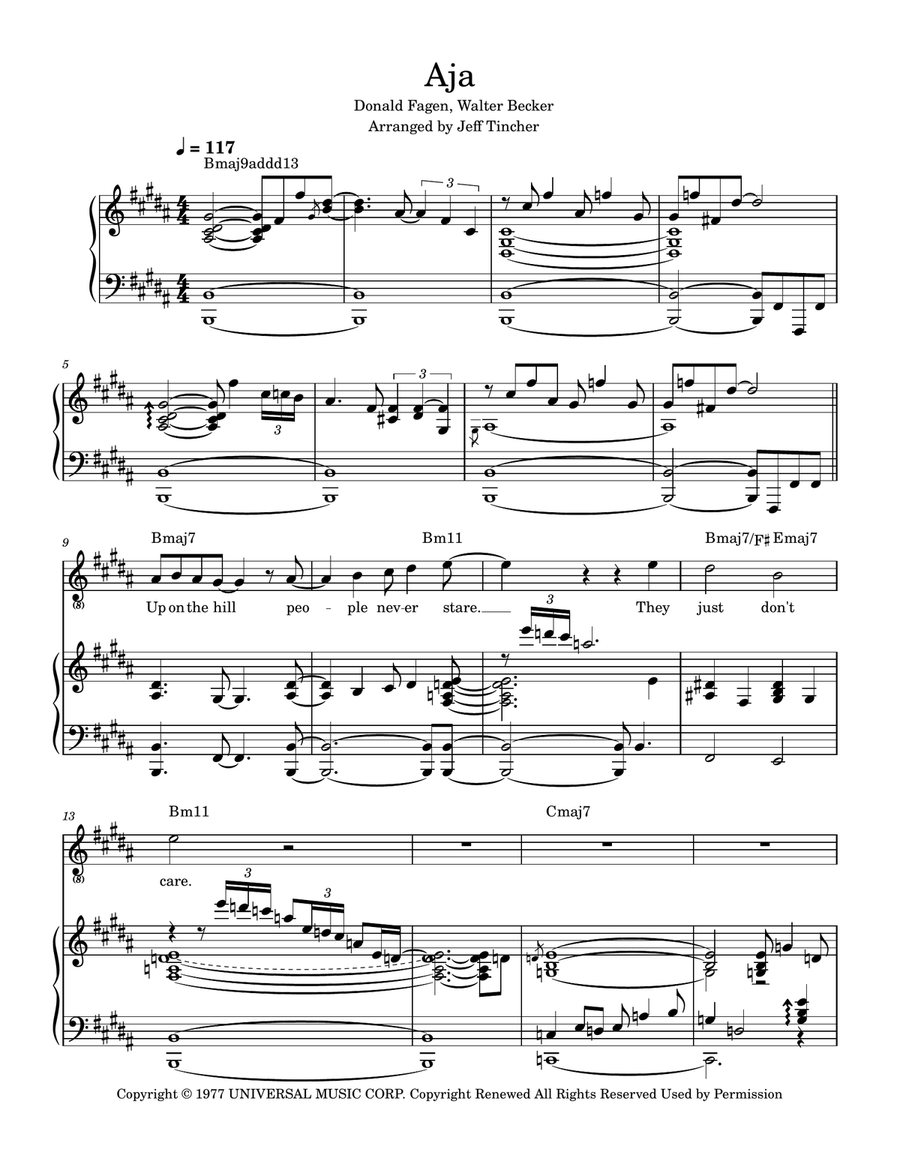 Aja Aja Piano, Vocal scores gallery preview page 2