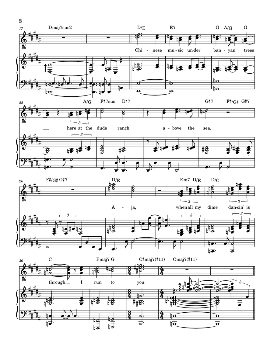 Aja Aja Piano, Vocal scores gallery preview page 3