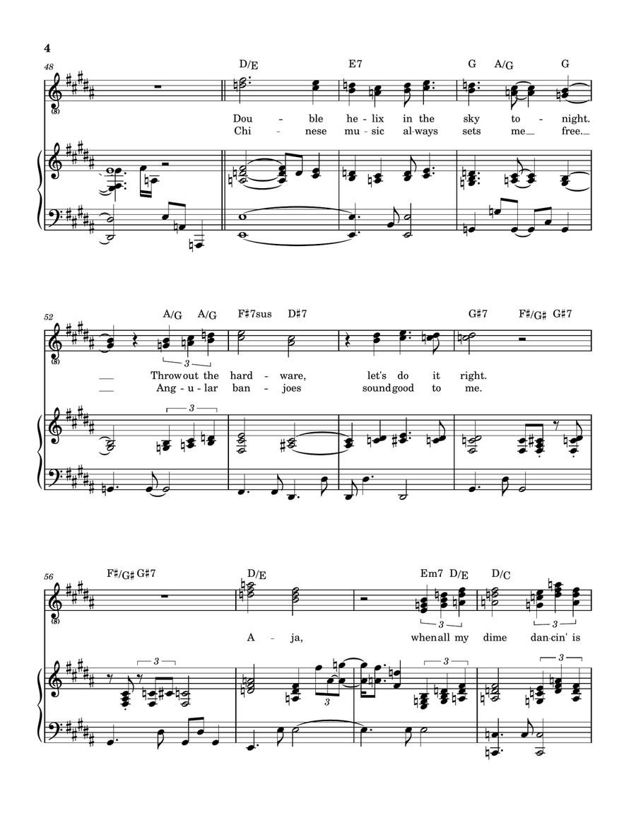 Aja Aja Piano, Vocal scores gallery preview page 5