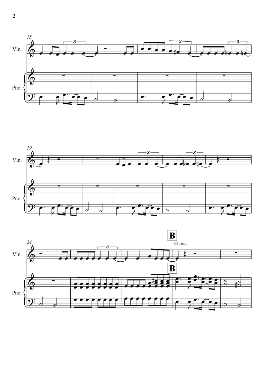 Seven Nation Army Seven Nation Army Violin Solo scores gallery preview page 2