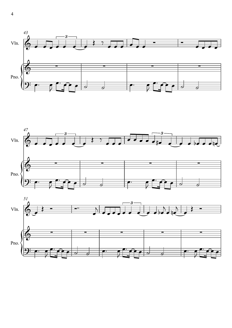 Seven Nation Army Seven Nation Army Violin Solo scores gallery preview page 4