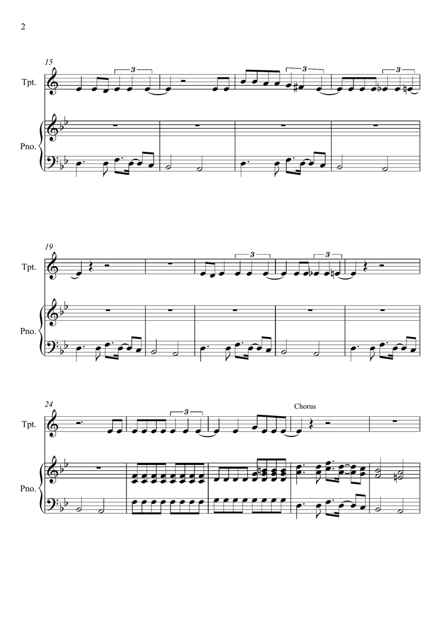 Seven Nation Army Seven Nation Army Trumpet Solo scores gallery preview page 2