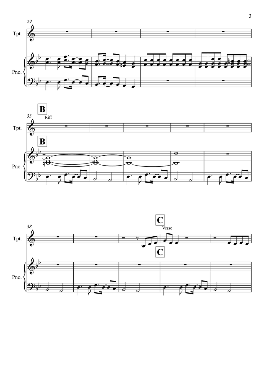 Seven Nation Army Seven Nation Army Trumpet Solo scores gallery preview page 3