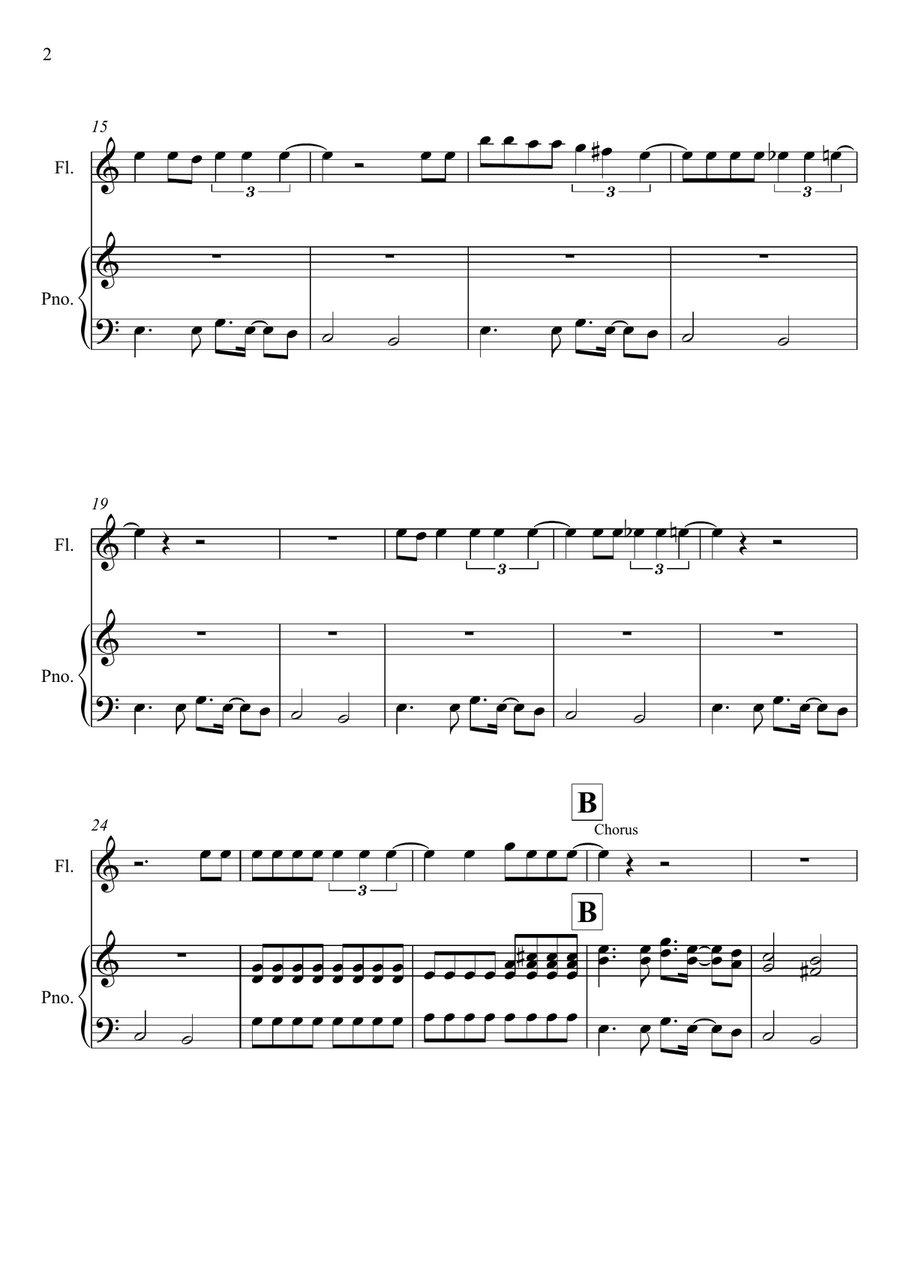 Seven Nation Army Seven Nation Army Flute Solo scores gallery preview page 2