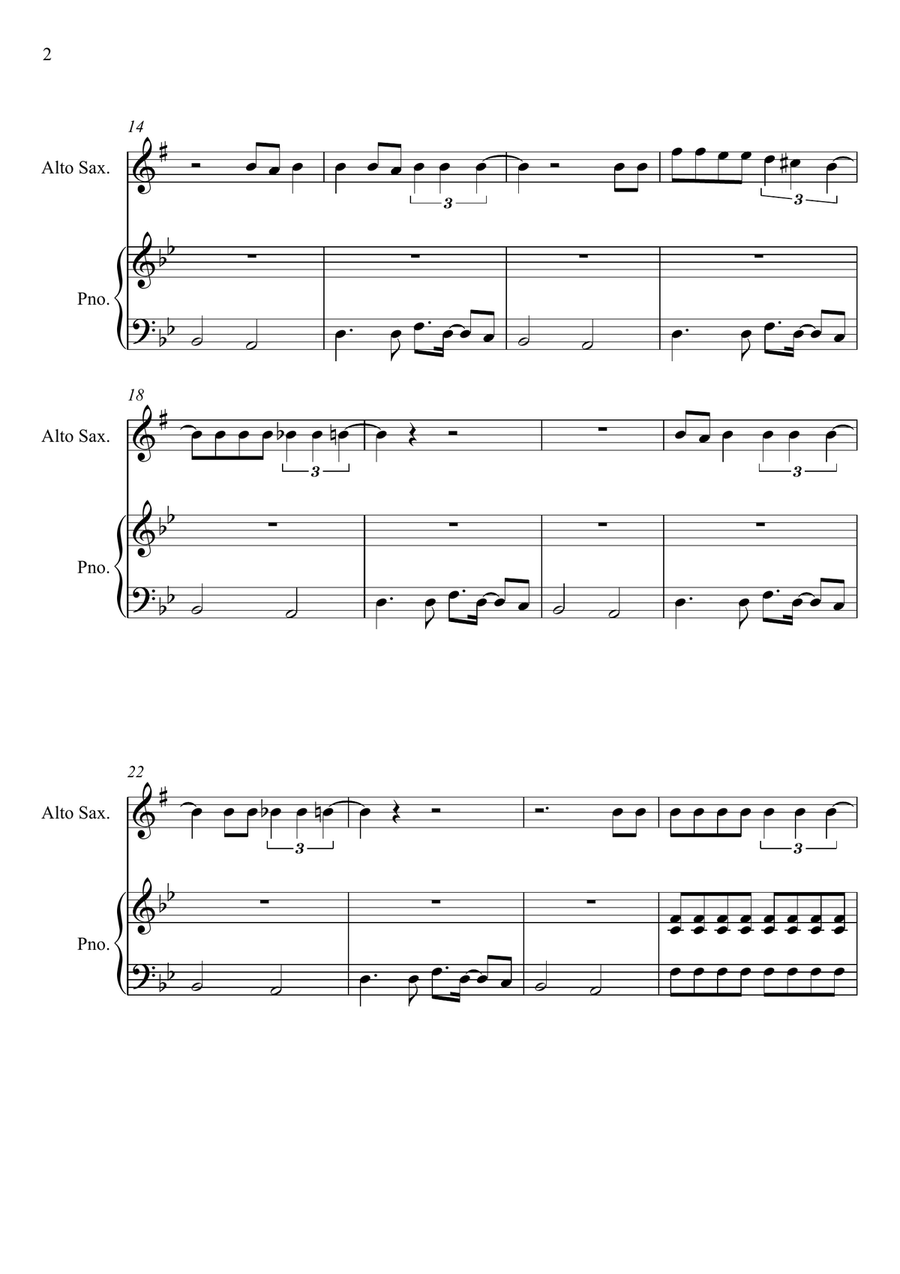 Seven Nation Army Seven Nation Army Alto Saxophone scores gallery preview page 2