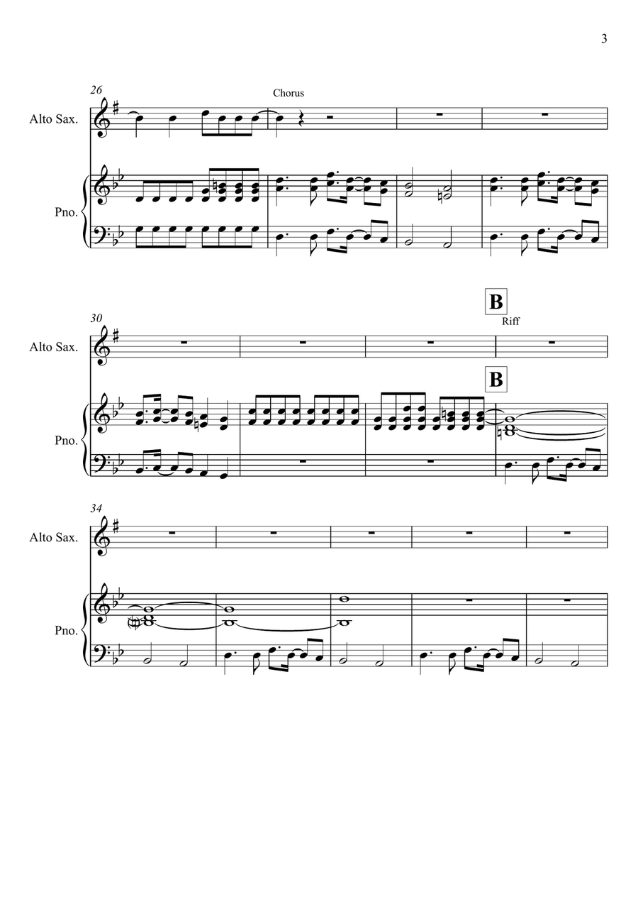 Seven Nation Army Seven Nation Army Alto Saxophone scores gallery preview page 3