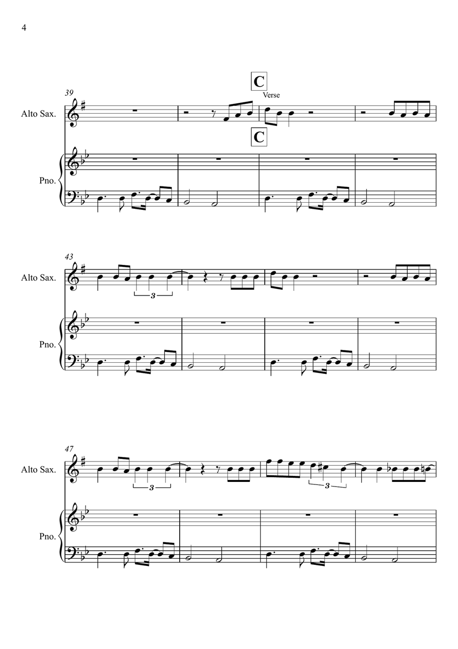 Seven Nation Army Seven Nation Army Alto Saxophone scores gallery preview page 4