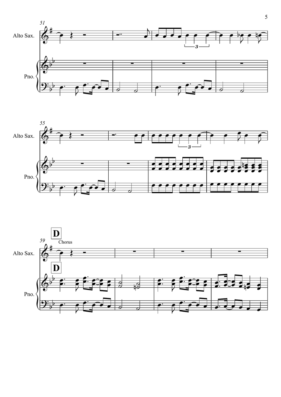 Seven Nation Army Seven Nation Army Alto Saxophone scores gallery preview page 5