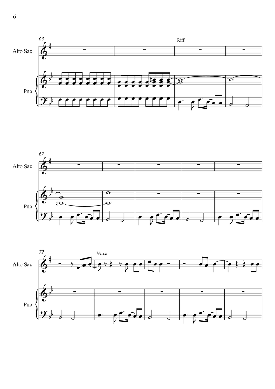 Seven Nation Army Seven Nation Army Alto Saxophone scores gallery preview page 6