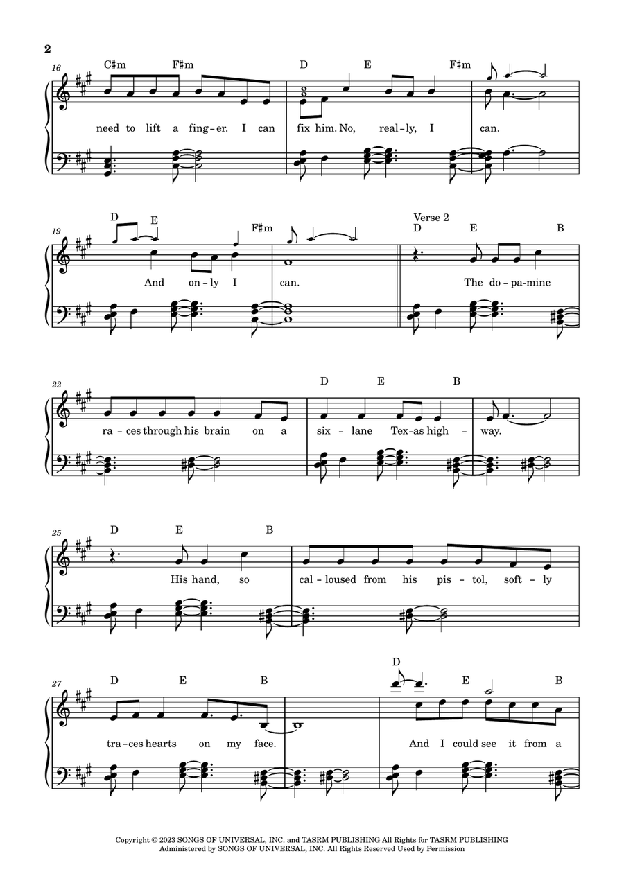 I Can Fix Him (No Really I Can) Piano Solo scores gallery preview page 2