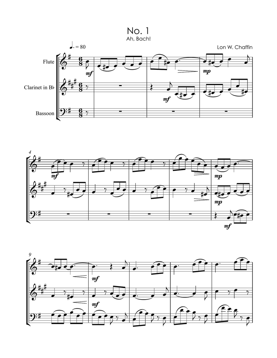 Puzzled Polyphony Woodwind Trio scores gallery preview page 4
