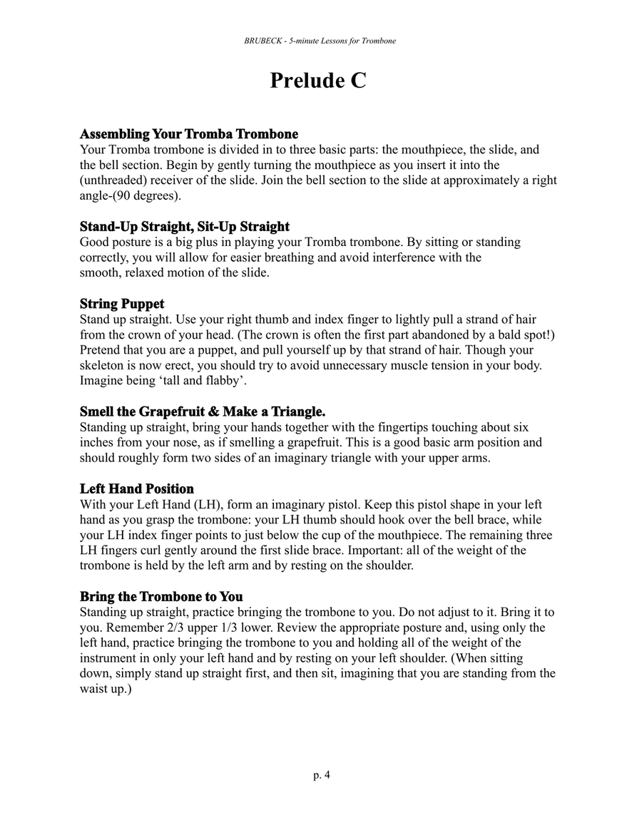 5-Minute Lessons - A Trombone Method for Beginners Trombone scores gallery preview page 6