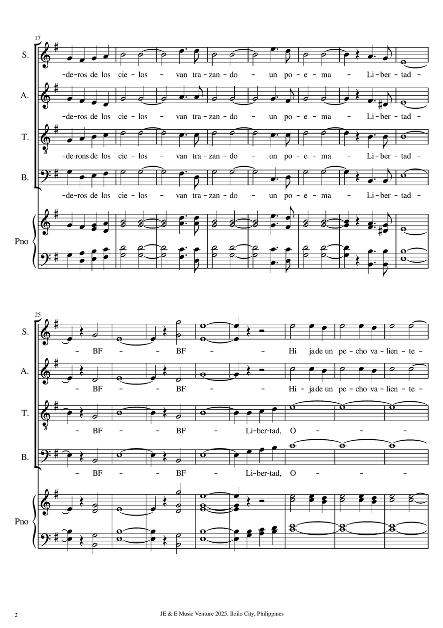 El Condor Pasa (If I Could) 4-Part scores gallery preview page 2