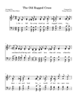 Old Rugged Cross Hymnbook Version LARGE PRINT On A Hill Far Away Easter Lent Christian Hymn