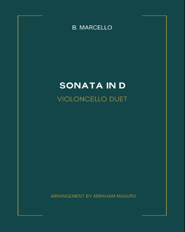 Two Movements from Marcello`s Sonata Nº1 Cello Duet - Score and Parts